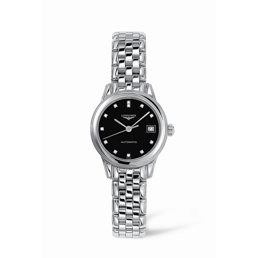 Longines L4.274.4.57.6 : Flagship 26 Automatic Stainless Steel Black Diamond
