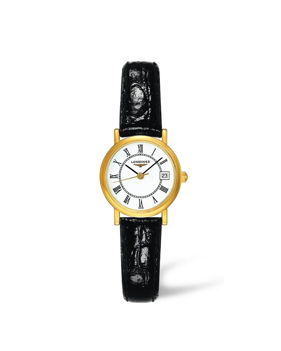 Longines L4.277.6.11.0 : Presence 23.5 Quartz Yellow Gold / White - Roman