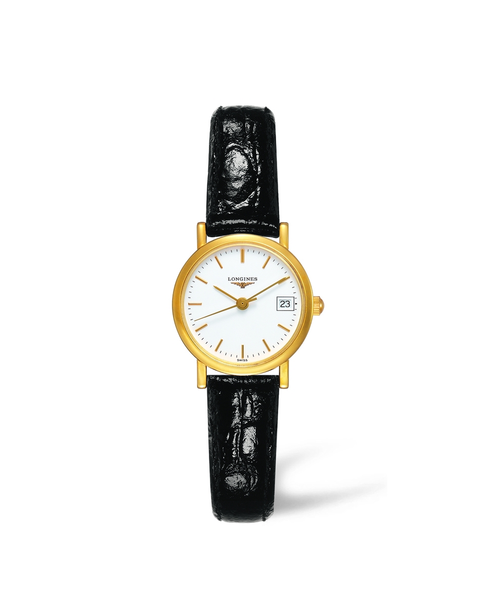 Longines L4.277.6.12.0 : Presence 23.5 Quartz Yellow Gold / White