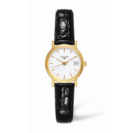 Longines L4.277.6.12.2 : Presence 23.5 Quartz Yellow Gold / White