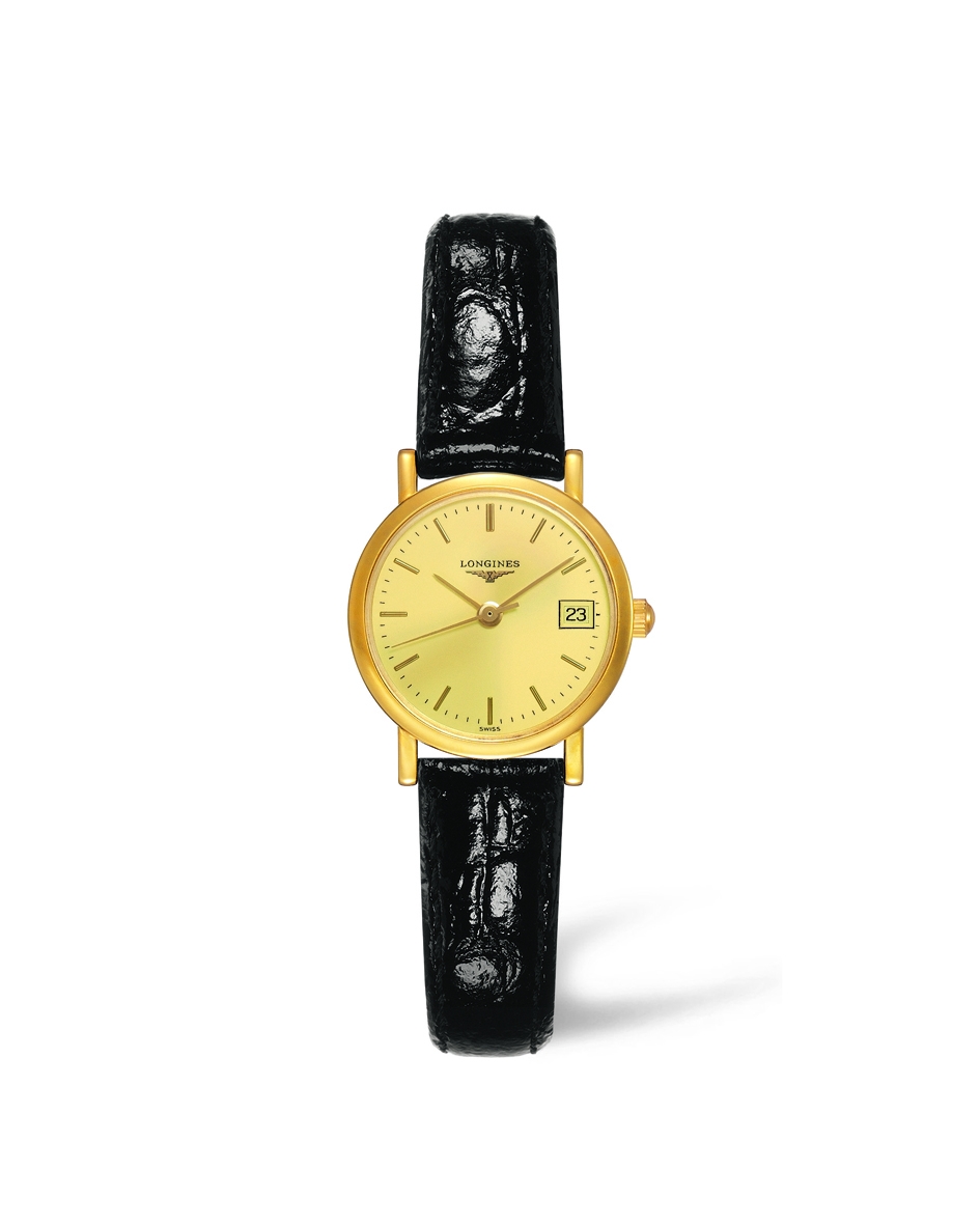 Longines L4.277.6.32.0 : Presence 23.5 Quartz Yellow Gold / Champagne