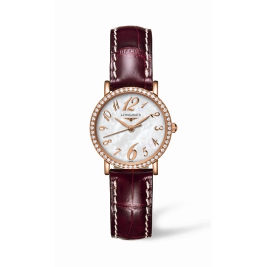 Longines L4.279.9.83.2 : Presence 26.8 Quartz Pink Gold Diamond