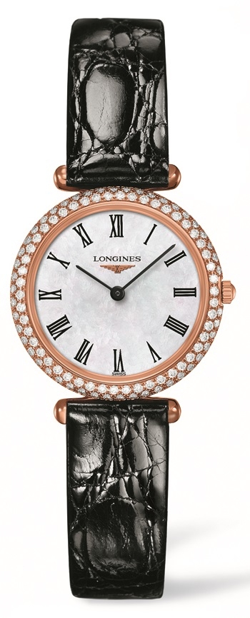 Longines L4.307.9.81.0 : Agassiz Pink Gold / Diamond / MOP / Strap