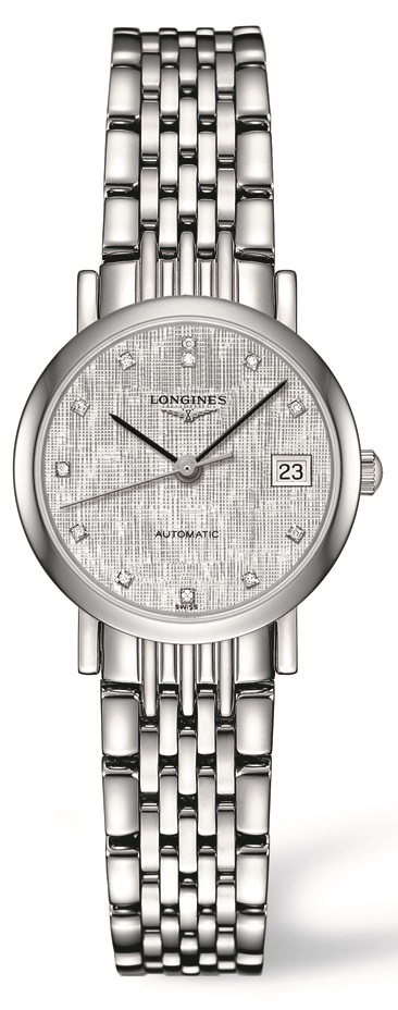 Longines L4.309.4.77.6 : Elegant Collection 25.5 Automatic Stainless Steel / Silver / Bracelet