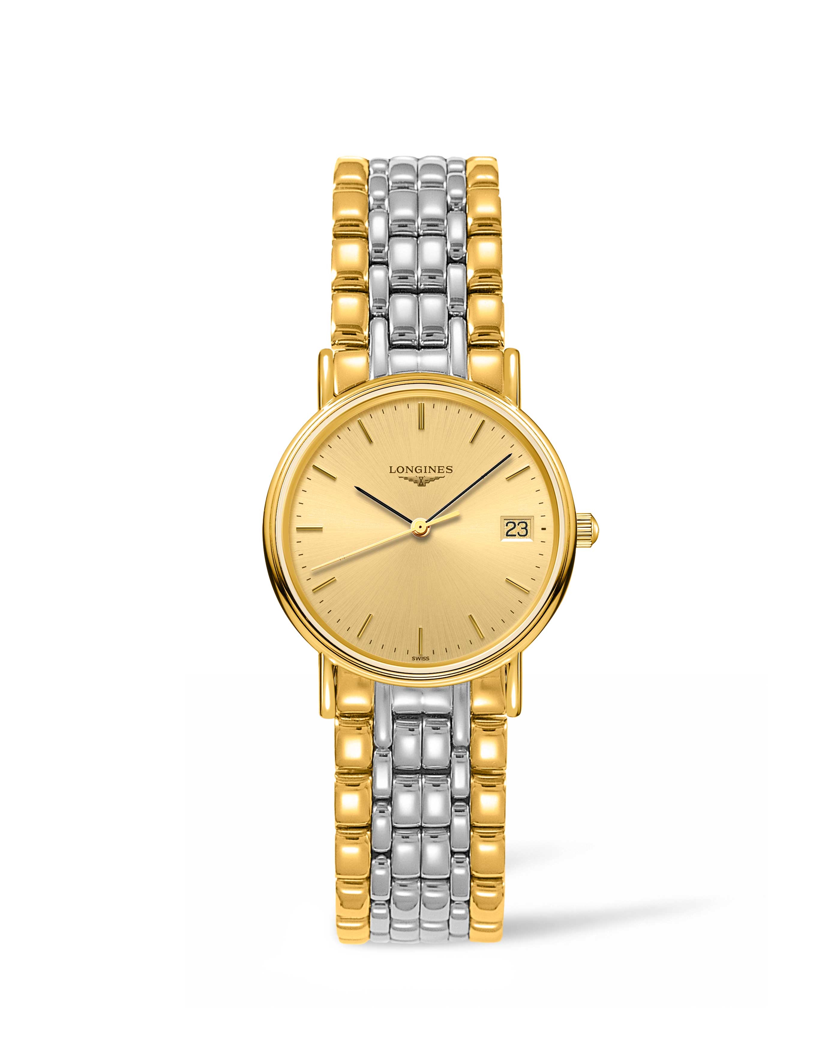 Longines L4.320.2.32.7 : Presence Quartz 30mm PVD Gold / Champagne / Bracelet