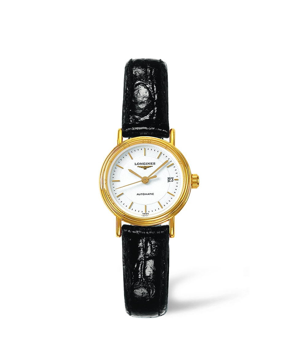 Longines L4.321.2.18.2 : Presence 25.5 Automatic PVD Gold / White