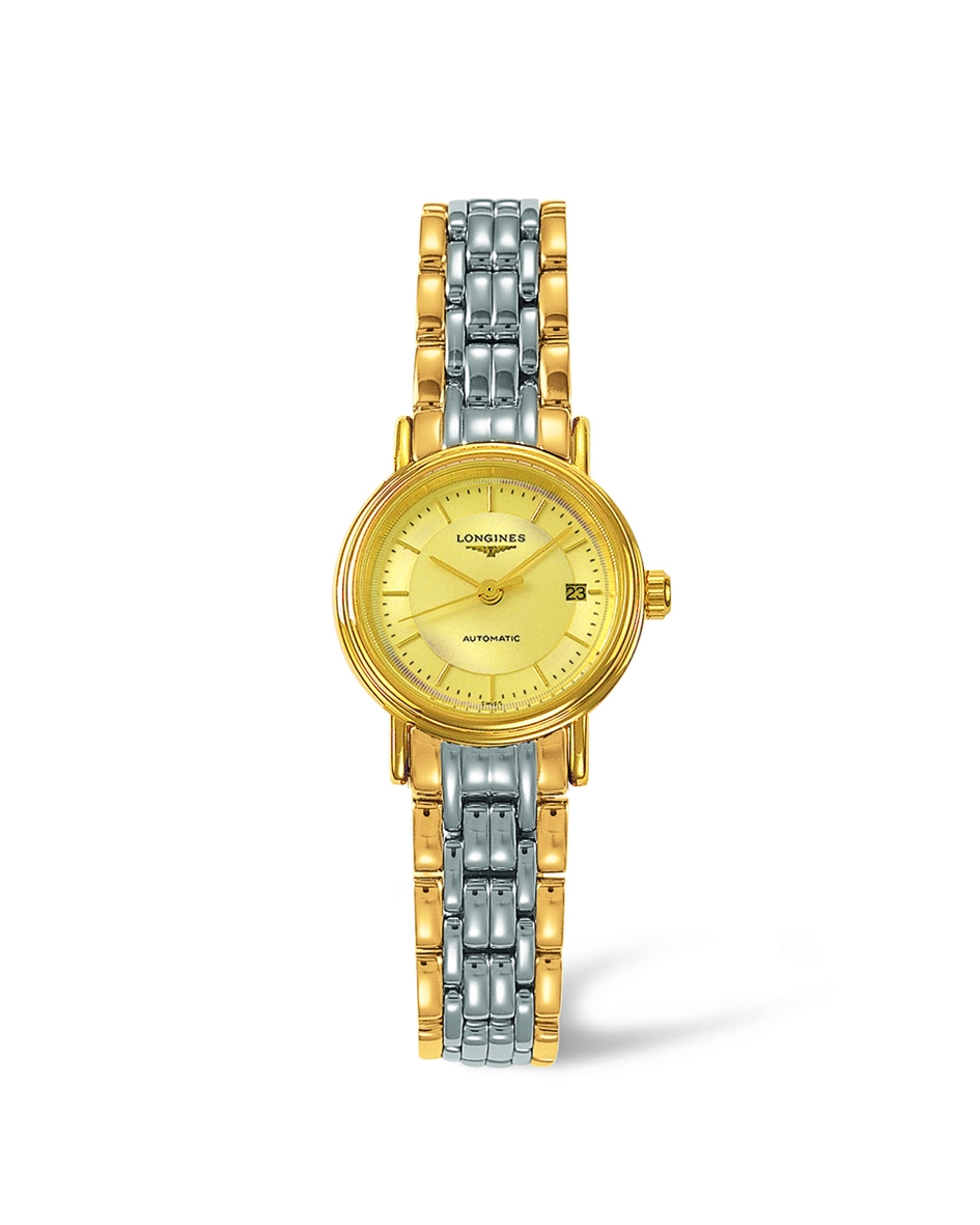Longines L4.321.2.42.7 : Presence 25.5 Automatic PVD Gold / Champagne / Bracelet