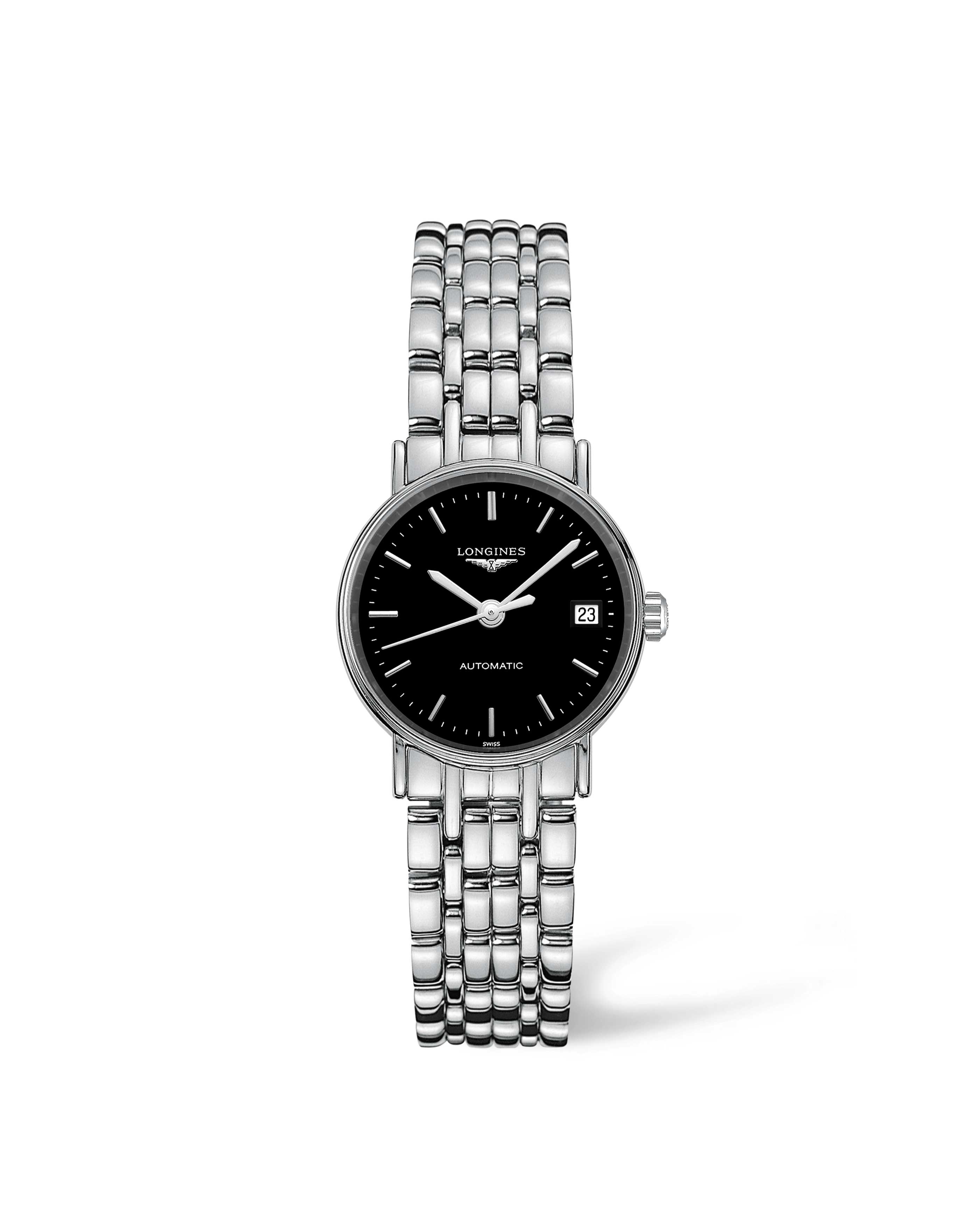 Longines L4.321.4.52.6 : Presence 25.5 Automatic Stainless Steel / Black / Bracelet