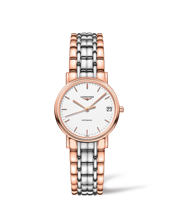 Longines L4.322.1.12.7 : Presence Automatic 30 PVD Red / White / Bracelet