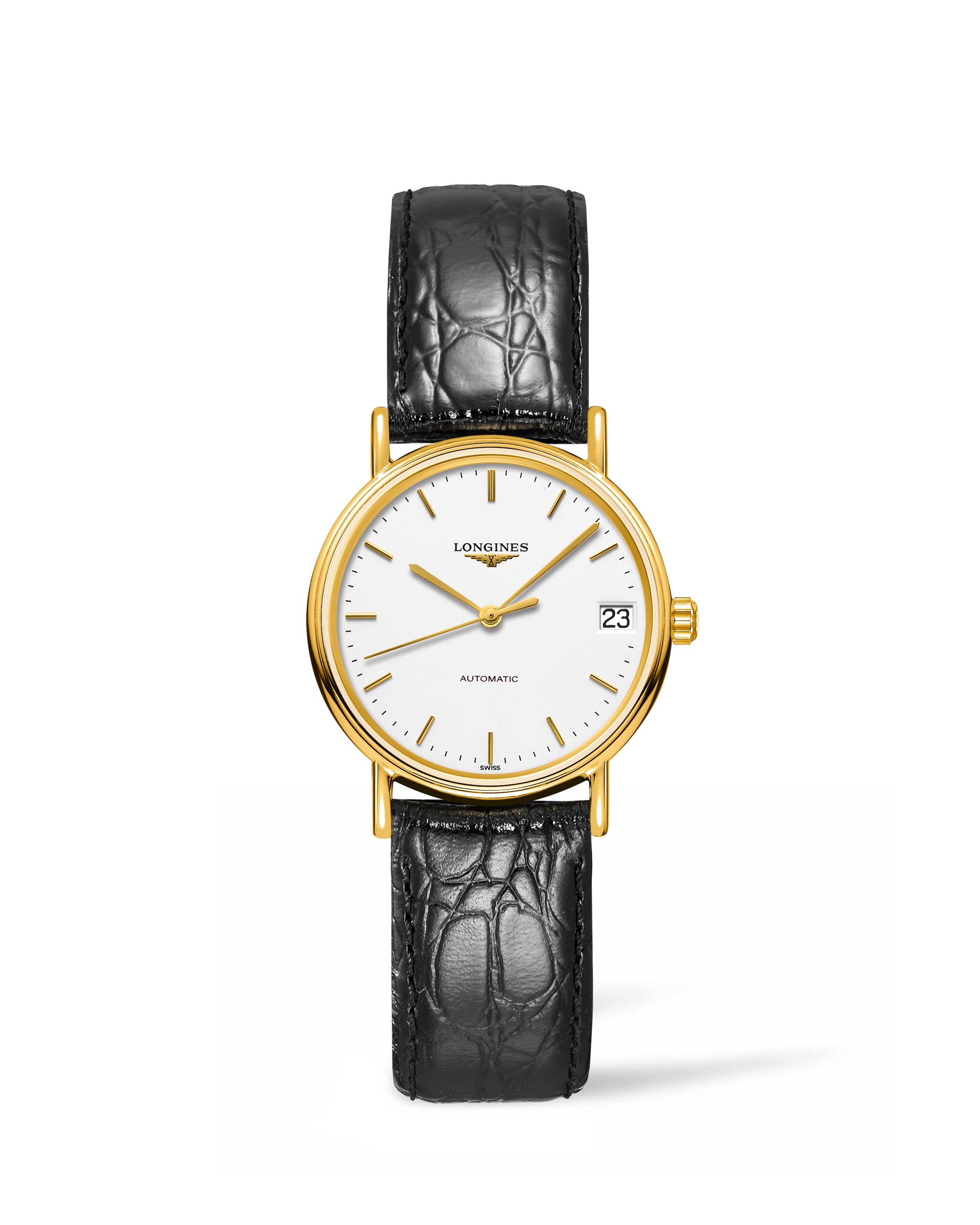 Longines L4.322.2.12.2 : Presence Automatic 30 PVD Gold / White
