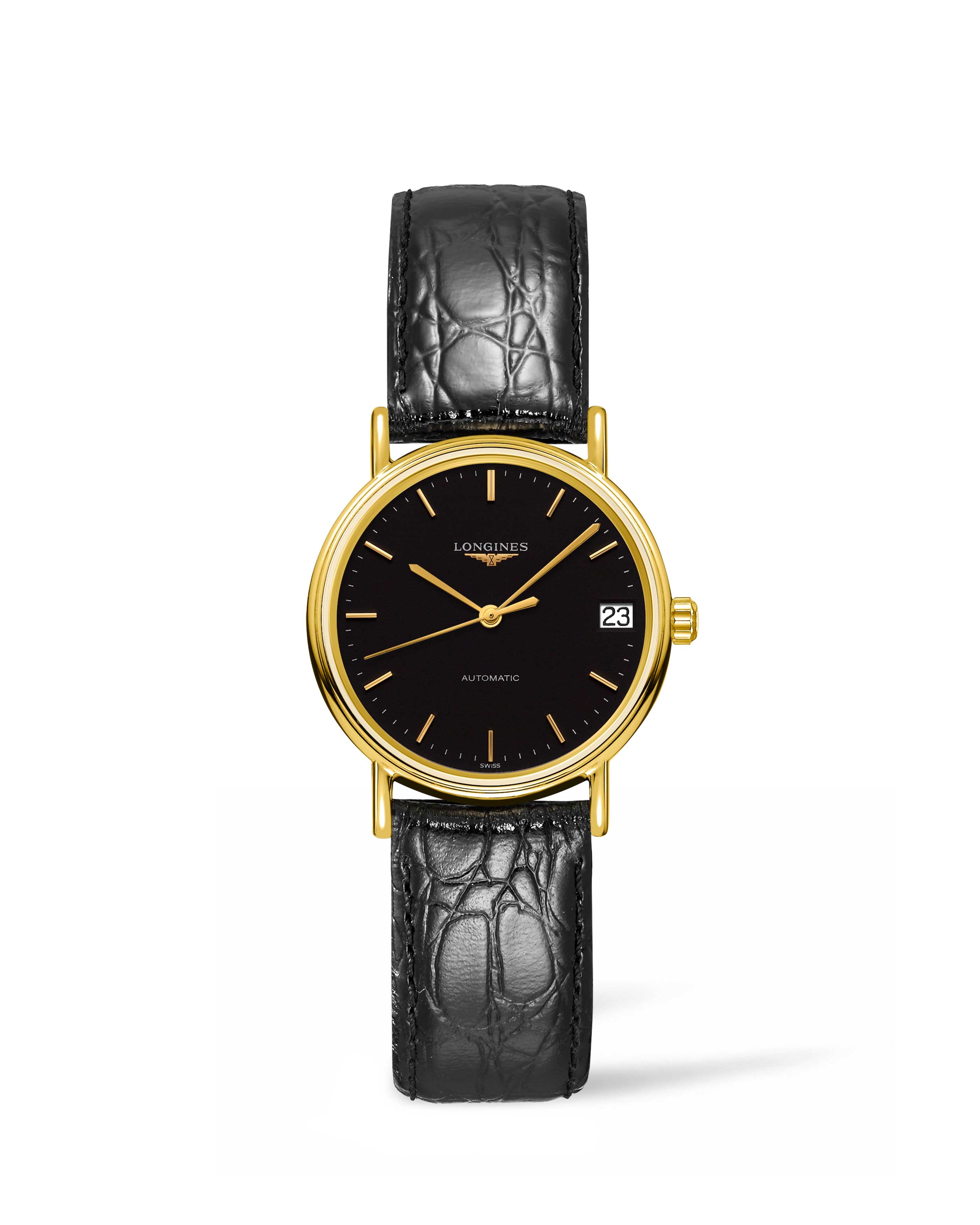 Longines L4.322.2.52.2 : Presence Automatic 30 PVD Gold / Black