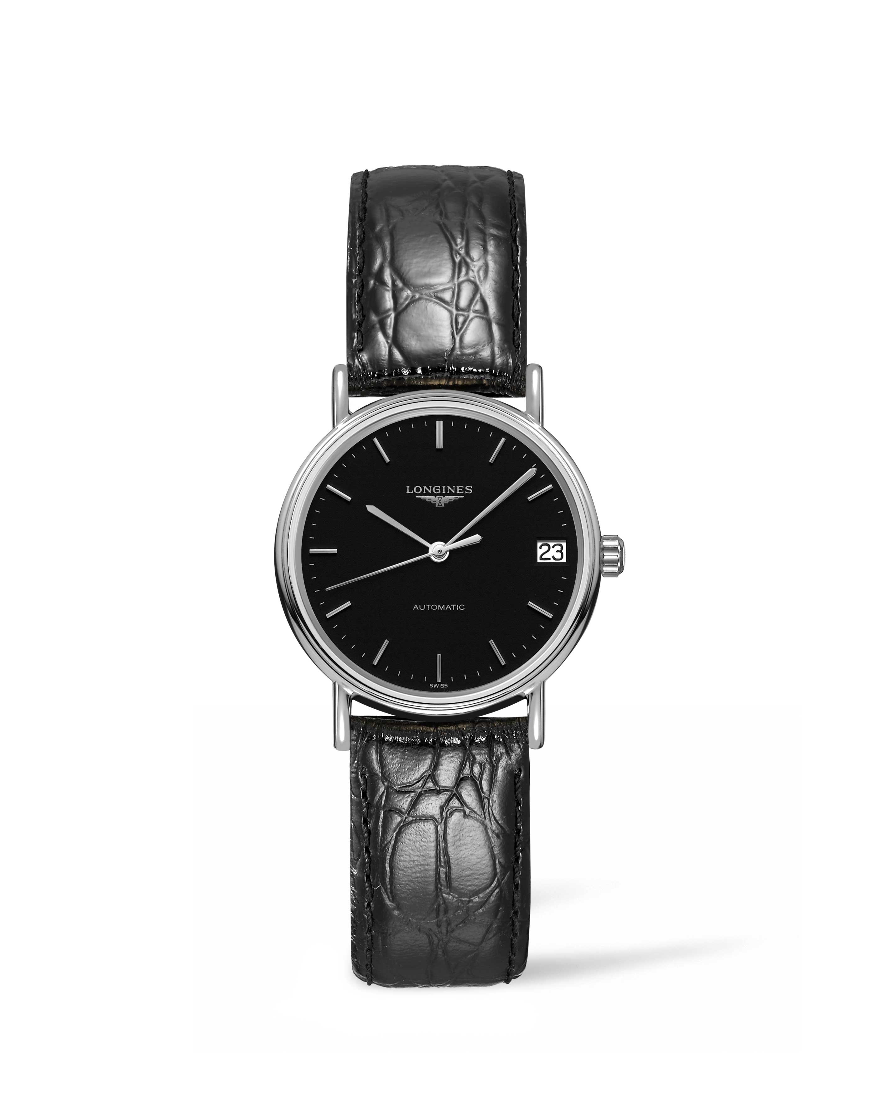 Longines L4.322.4.52.2 : Presence Automatic 30 Stainless Steel / Black