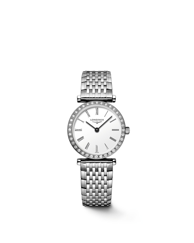 Longines L4.341.0.11.6 : La Grande Classique Quartz 24 Stainless Steel - Diamond / White / Bracelet