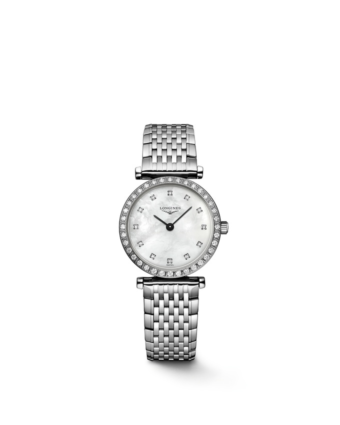 Longines L4.341.0.80.6 : La Grande Classique Quartz 24 Stainless Steel - Diamond / MOP / Bracelet