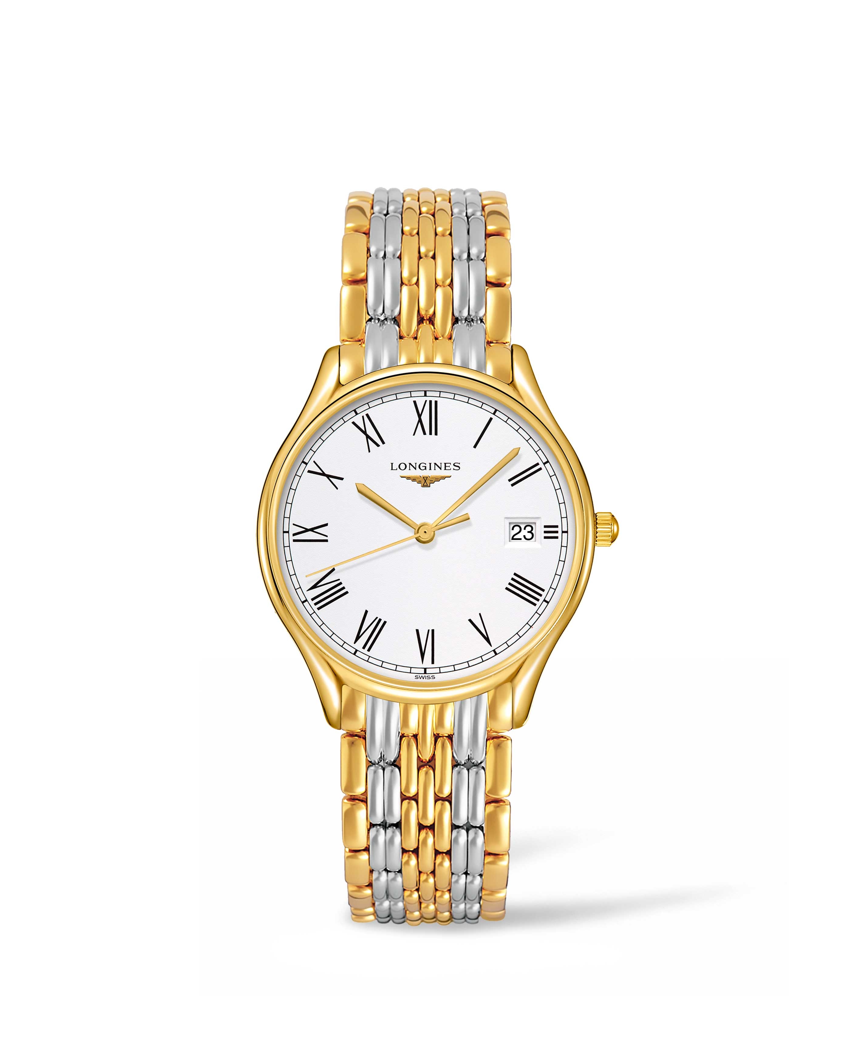 Longines L4.359.2.11.7 : Lyre Quartz 32 Yellow Gold PVD / White / Bracelet
