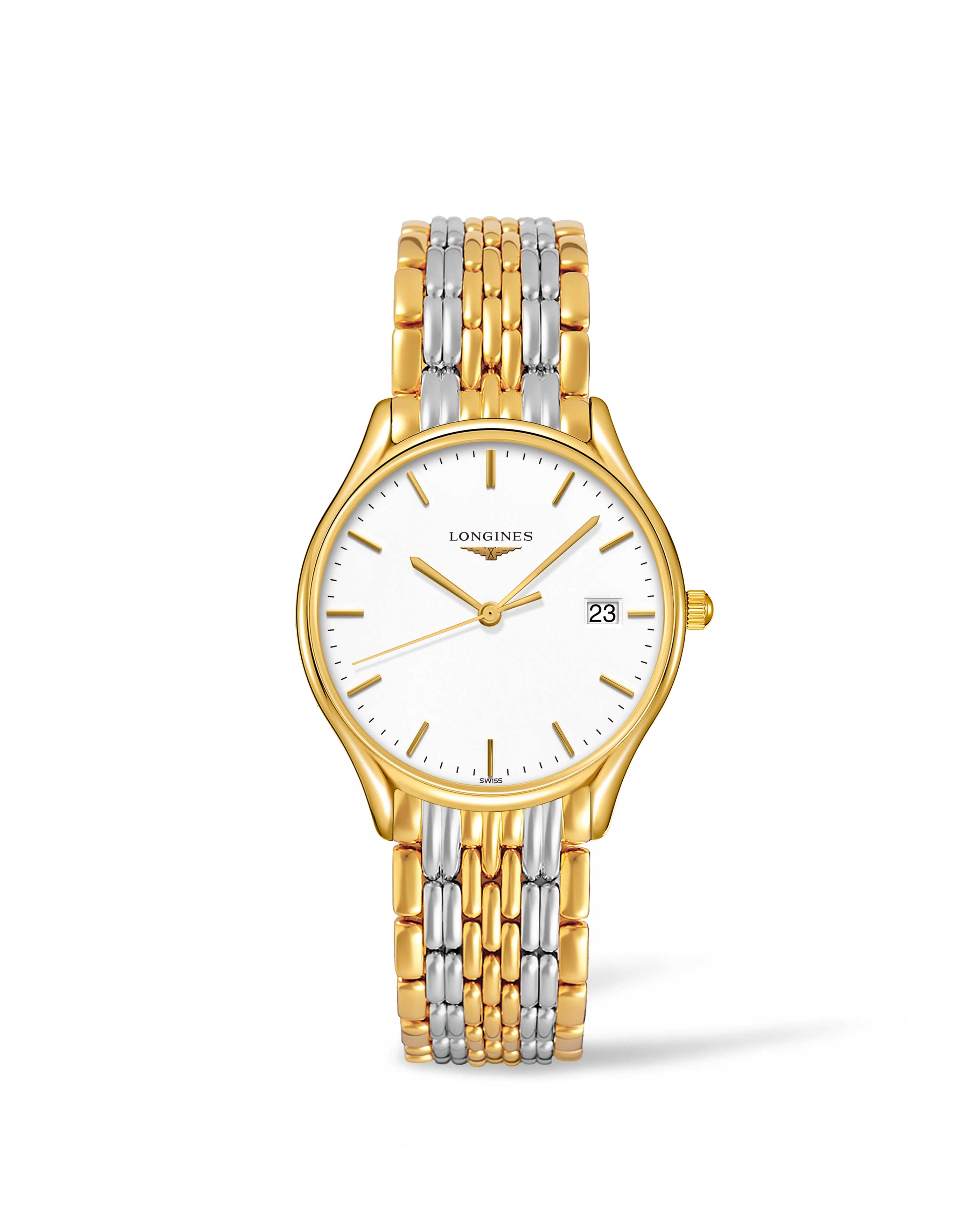 Longines L4.359.2.12.7 : Lyre Quartz 32 Yellow Gold PVD / White / Bracelet