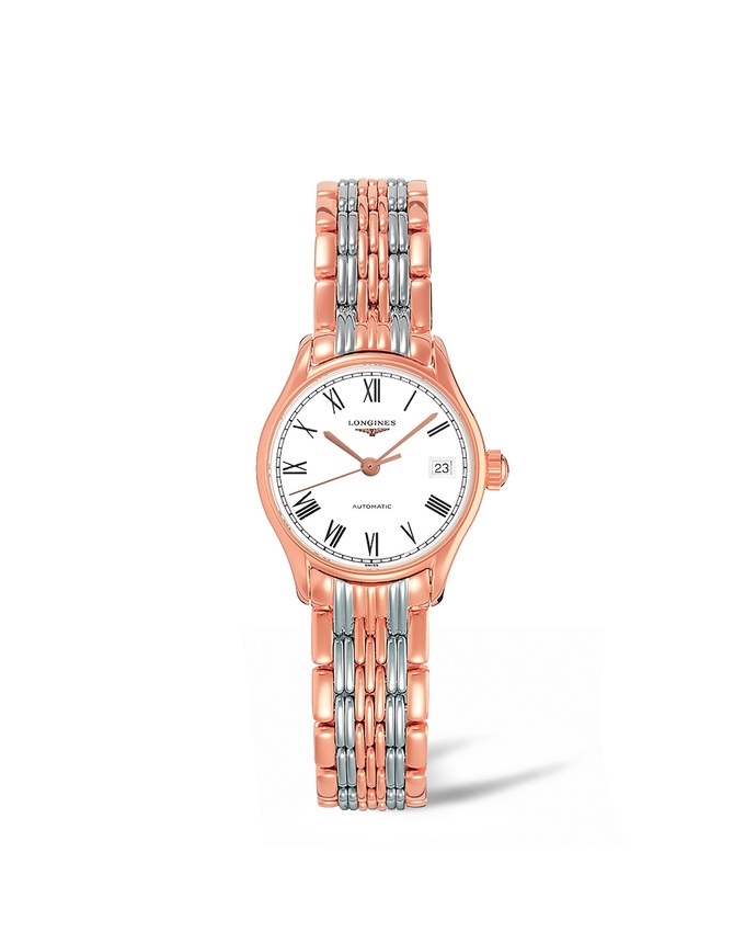 Longines L4.360.1.11.7 : Lyre 25 Automatic PVD Gold / White - Roman