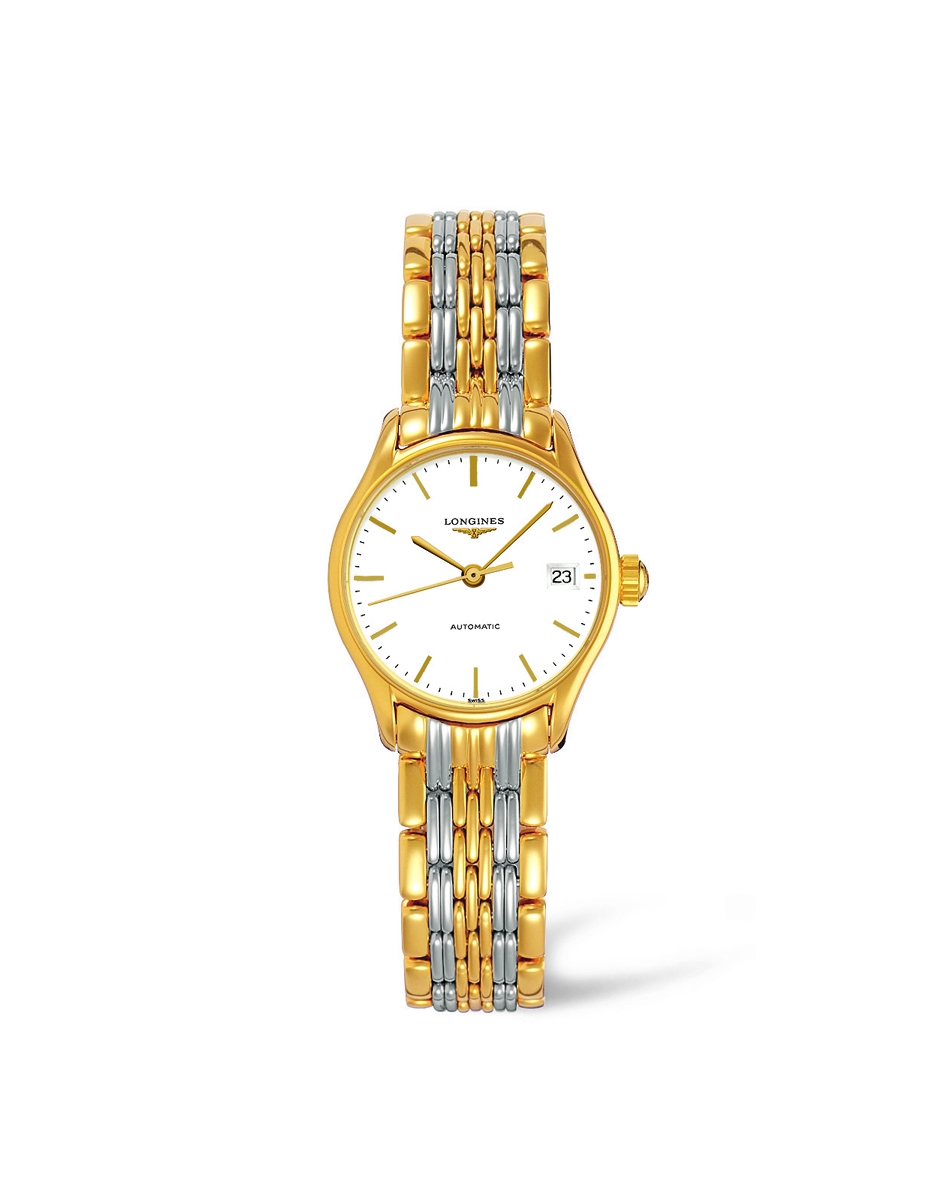 Longines L4.360.2.12.7 : Lyre 25 Automatic PVD Gold / White / Bracelet