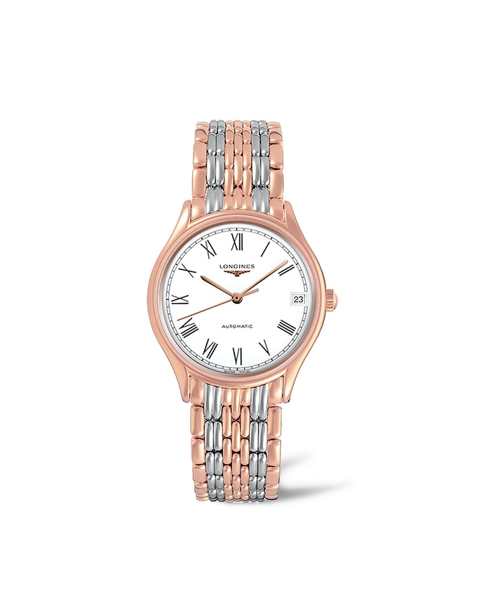 Longines L4.361.1.11.7 : Lyre 30 Automatic PVD Red / White - Roman / Bracelet