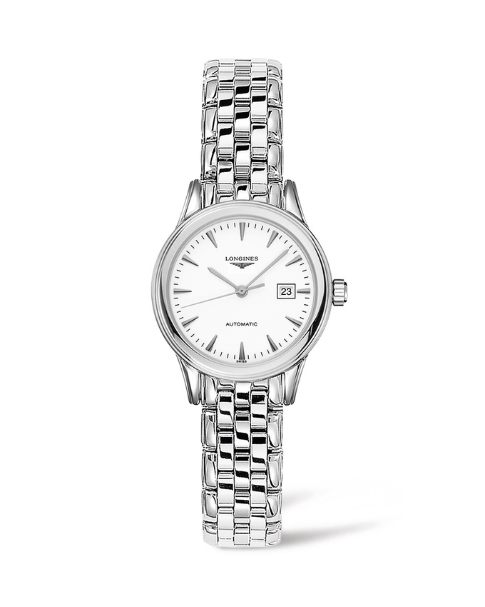 Longines L4.374.4.12.6 : Flagship 30 Stainless Steel / White / Bracelet