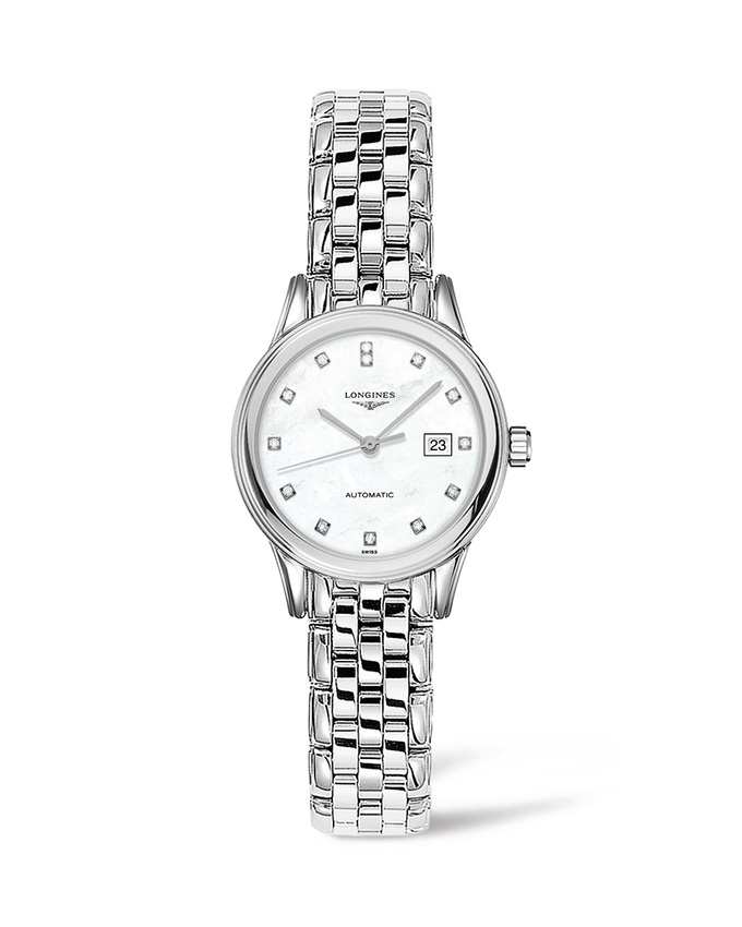 Longines L4.374.4.87.6 : Flagship 30 Stainless Steel / MOP / Bracelet