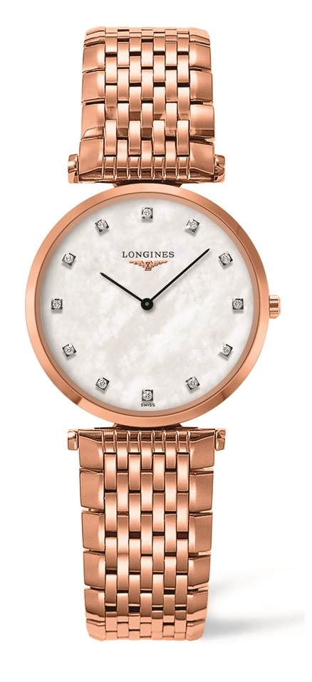 Longines L4.512.1.97.8 : La Grande Classique 29 Quartz Stainless Steel / PVD Red / MOP / Bracelet