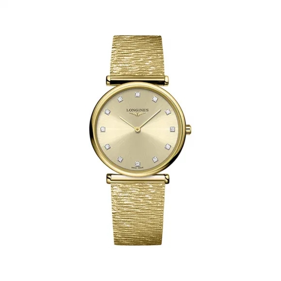 Longines L4.512.2.33.8 : La Grande Classique Quartz 29 Yellow Gold / Gilt / Bracelet