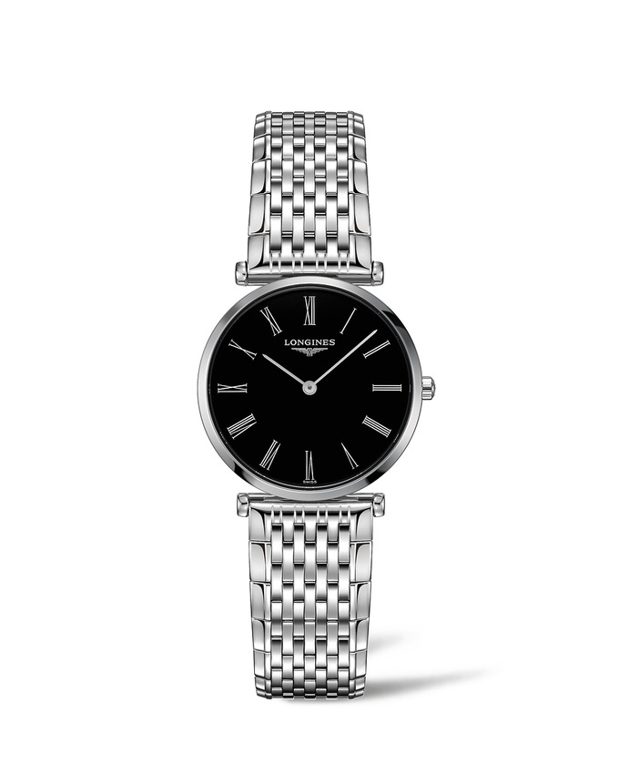 Longines L4.512.4.51.6 : La Grande Classique Quartz 29 Stainless Steel / Black - Roman / Bracelet