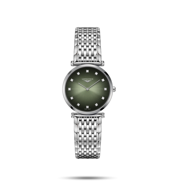 Longines L4.512.4.92.6 : La Grande Classique Quartz 29 Stainless Steel / Green / Bracelet