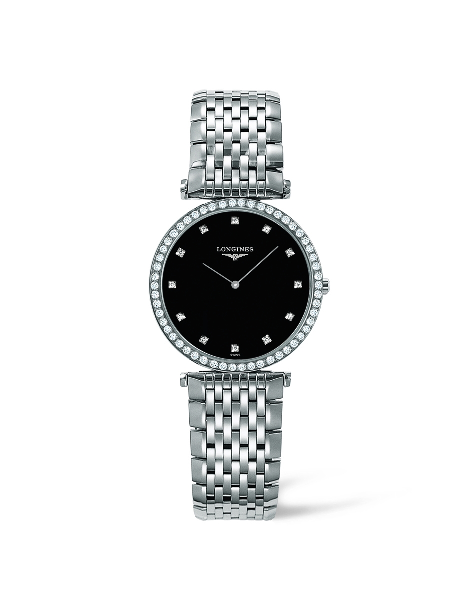 Longines L4.513.0.58.6 : La Grande Classique Quartz 29 Diamond Bezel