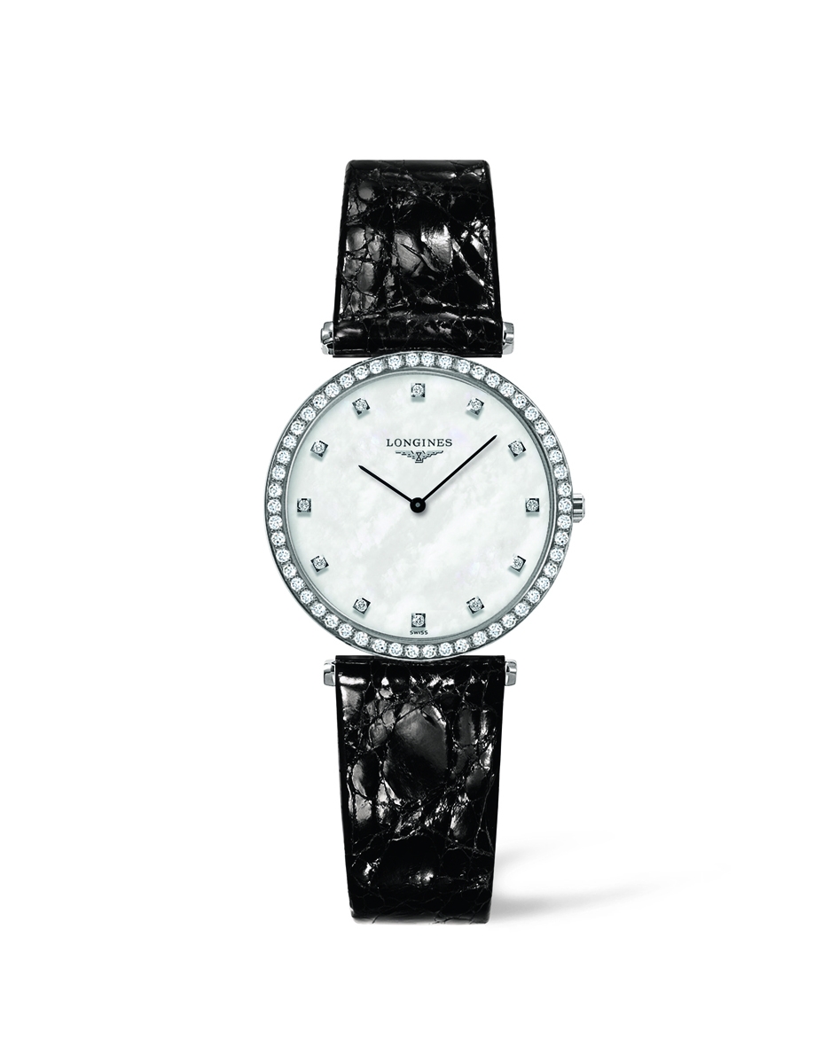 Longines L4.513.0.87.2 : La Grande Classique Quartz 29 Diamond Bezel