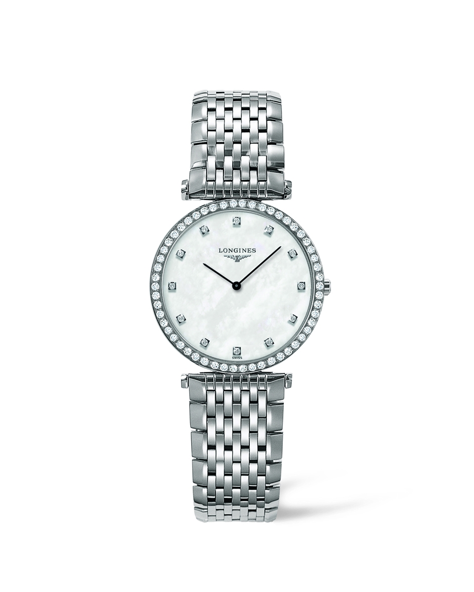 Longines L4.513.0.87.6 : La Grande Classique Quartz 29 Diamond Bezel