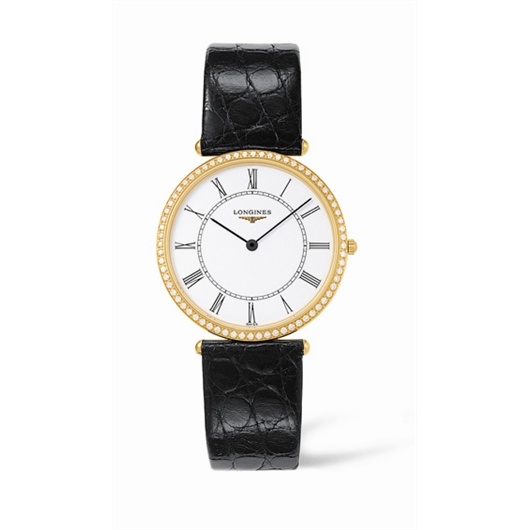 Longines L4.691.7.11.2 : La Grande Classique 33 Quartz Gold Diamond