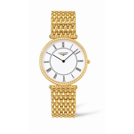 Longines L4.691.7.11.6 : La Grande Classique 33 Quartz Gold Diamond