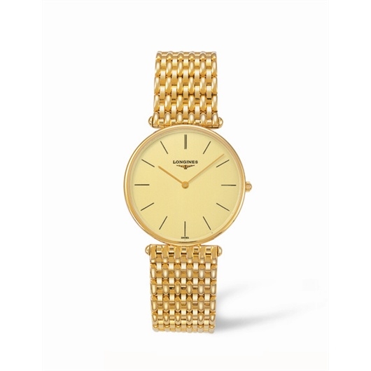Longines L4.691.7.32.6 : La Grande Classique 33 Quartz Gold Diamond