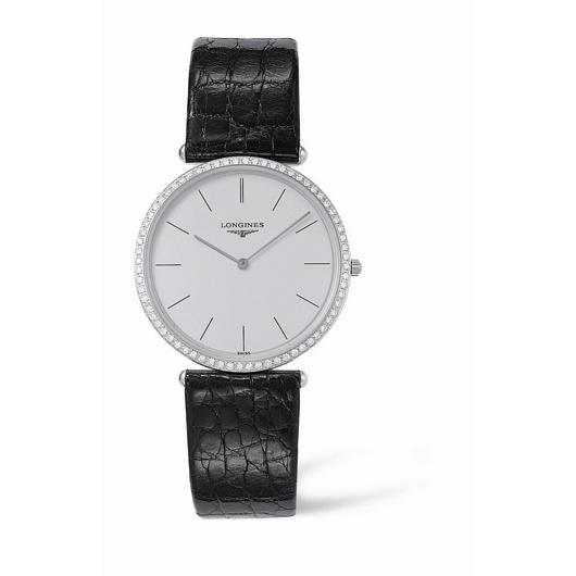 Longines L4.691.7.72.2 : La Grande Classique 33 Quartz White Gold Diamond