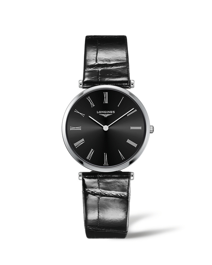 Longines L4.709.4.51.2 : La Grande Classique Quartz 33 Stainless Steel / Black - Roman
