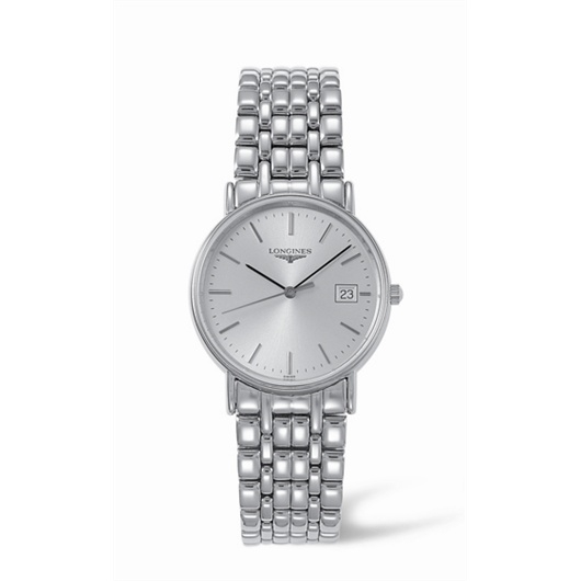 Longines L4.720.4.72.6 : Presence 33 Quartz Stainless Steel Silver Bracelet