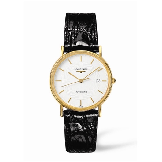 Longines L4.721.2.18.2 : Presence 34.5 Automatic Yellow Stick