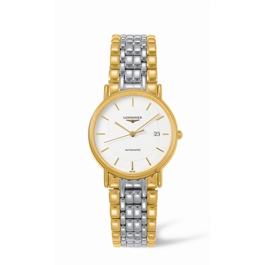 Longines L4.721.2.18.7 : Presence 34.5 Automatic Yellow Stick Bracelet Two Tone