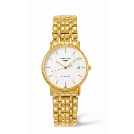 Longines L4.721.2.18.8 : Presence 34.5 Automatic Yellow Stick Bracelet