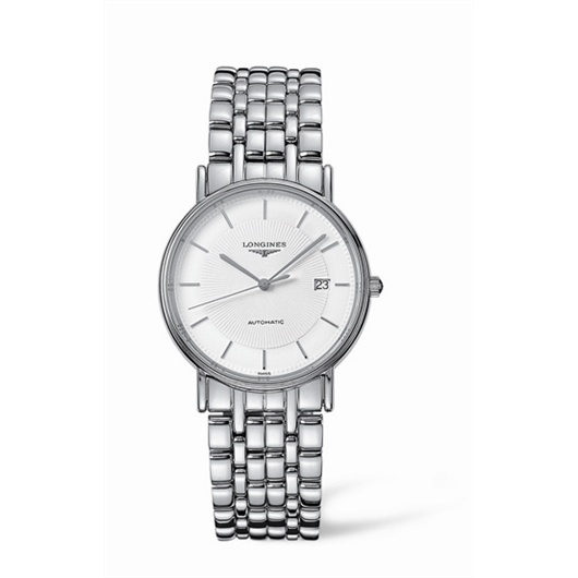 Longines L4.721.4.18.6 : Presence 34.5 Automatic Stainless Steel Stick Bracelet
