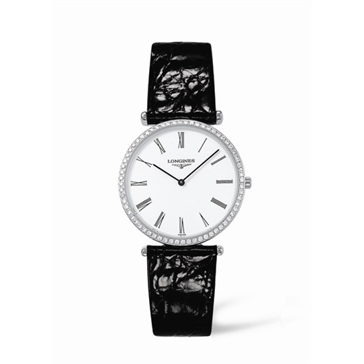 Longines L4.741.0.11.2 : La Grande Classique 33 Quartz Diamond Bezel Roman