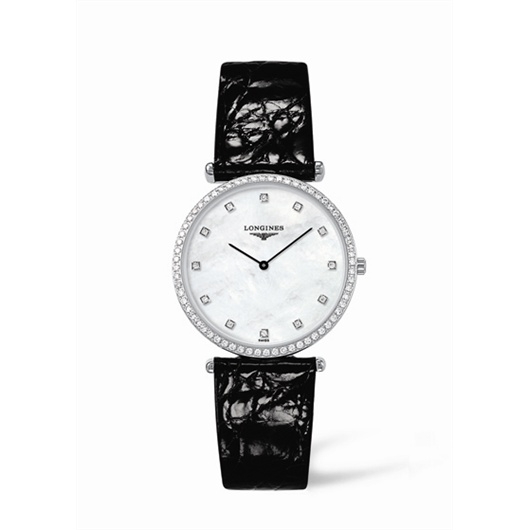 Longines L4.741.0.80.2 : La Grande Classique 33 Quartz Diamond Bezel MOP
