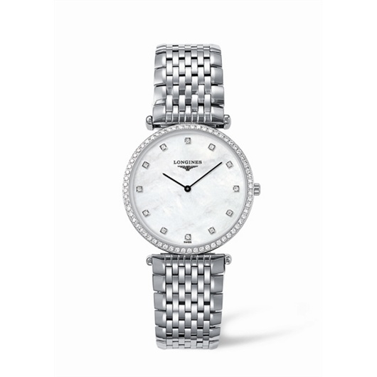 Longines L4.741.0.80.6 : La Grande Classique 33 Quartz Diamond Bezel MOP