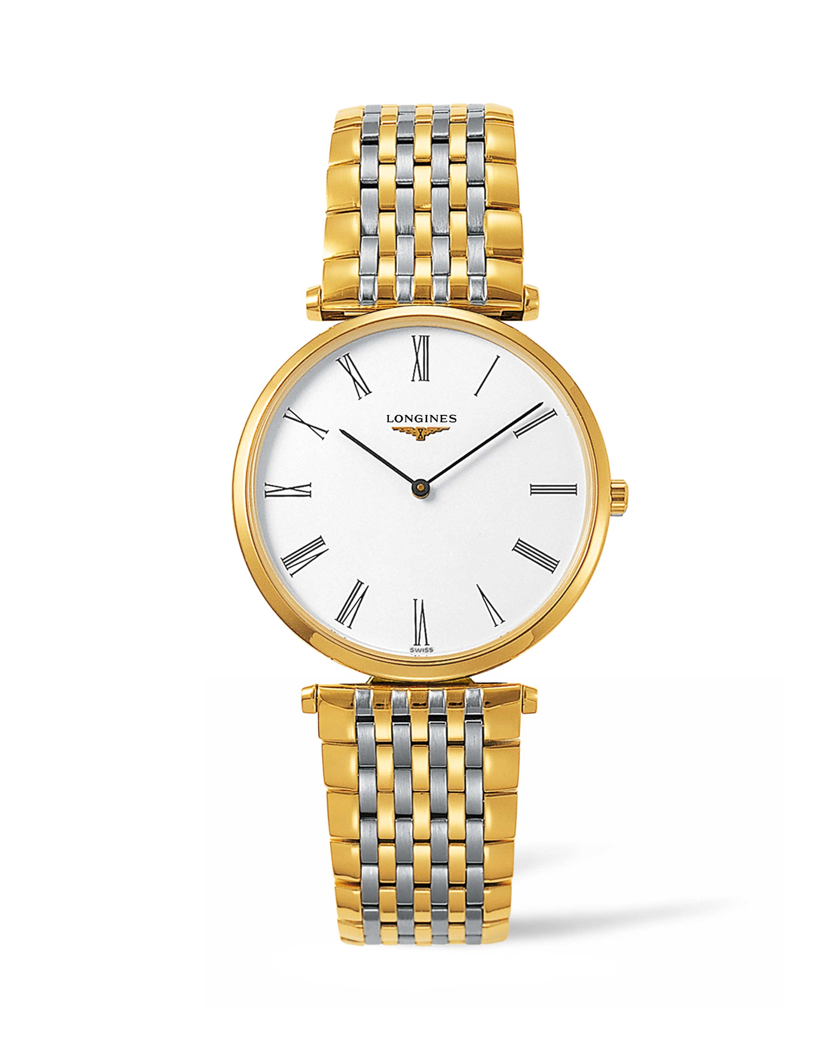 Longines L4.755.2.11.7 : La Grandes Classique Quartz 36 PVD / White Roman / Bracelet