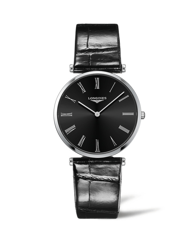 Longines L4.755.4.51.2 : La Grande Classique Quartz 36 Stainless Steel / Black - Roman