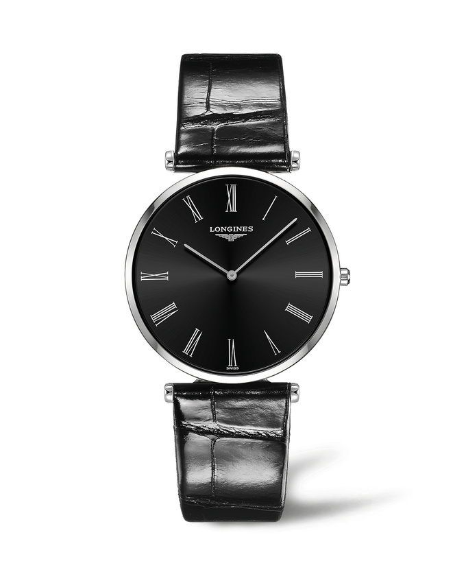 Longines L4.766.4.51.2 : La Grande Classique Quartz 37 Stainless Steel / Black - Roman