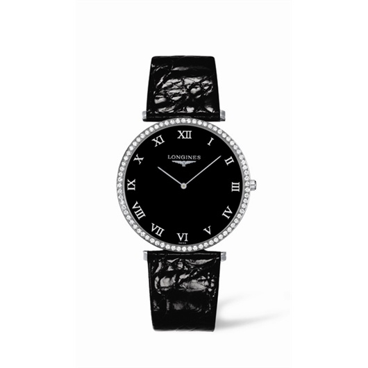 Longines L4.770.0.51.4 : La Grande Classique 37 Quartz Diamond Bezel Black