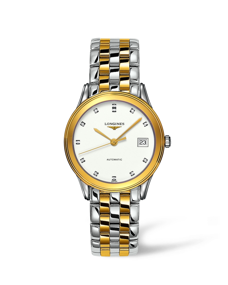 Longines L4.774.3.27.7 : Flagship 35.6 Automatic Two Tone White Diamond
